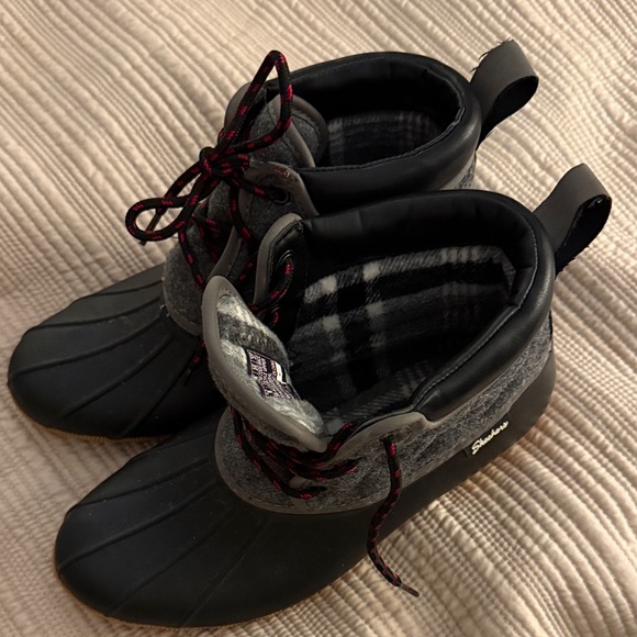 Navy and Gray Sketchers Women’s Rain Boots - Picture 5 of 5